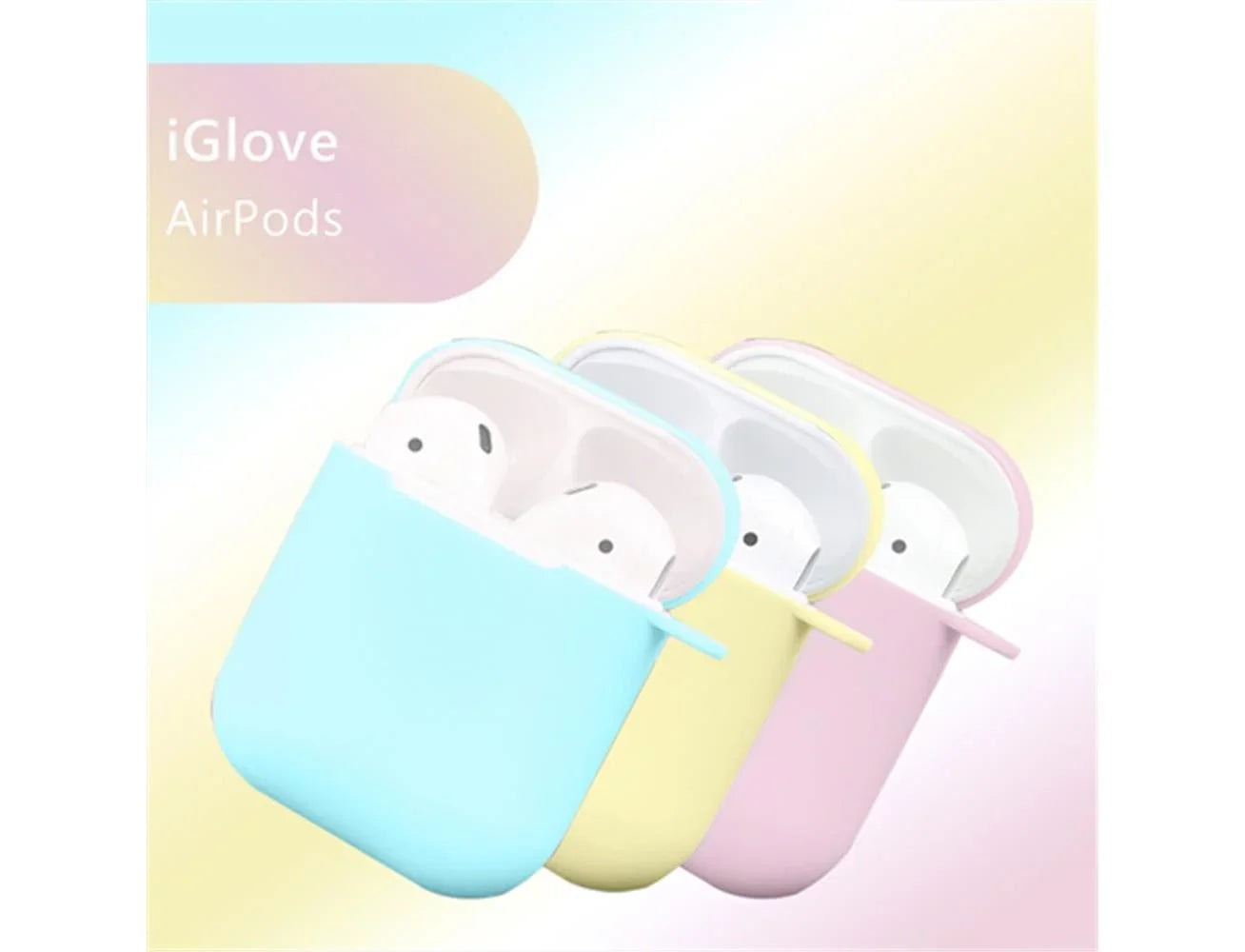 Wiwu Iglove Soft Silicone Cases For Apple Airpod - Macaroon Set 3 Pcs Pack - Tashqila Wiwu Iglove Soft Silicone Cases For Apple Airpod - Macaroon Set 3 Pcs Pack - Tashqila